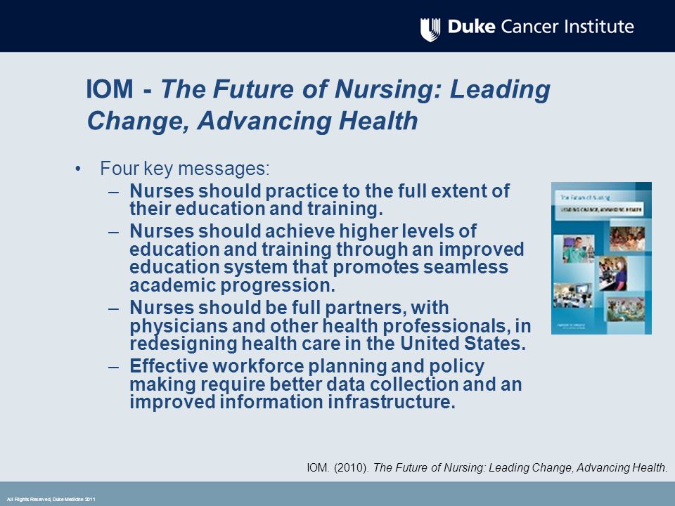 The 2010 iom report the future of nursing essay